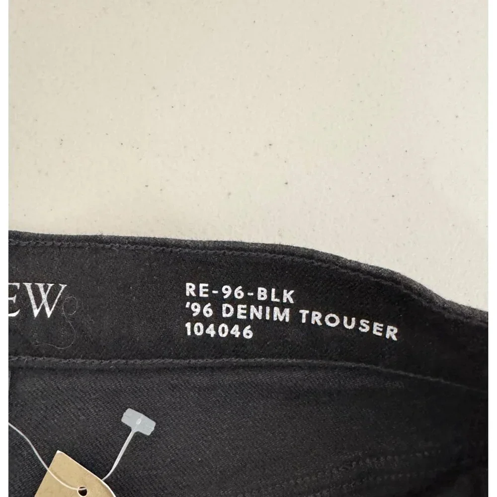 J.crew Denim trouser in 1996 semi-stretch black preppy‎ flare retro 90s sz 27